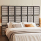 Room Divider with Shelves, 66.9-Inch Tall Japanese Shoji Style Wood Screen with Double Hinges for Home Office Decoration (6 Panels, Black) Svimi