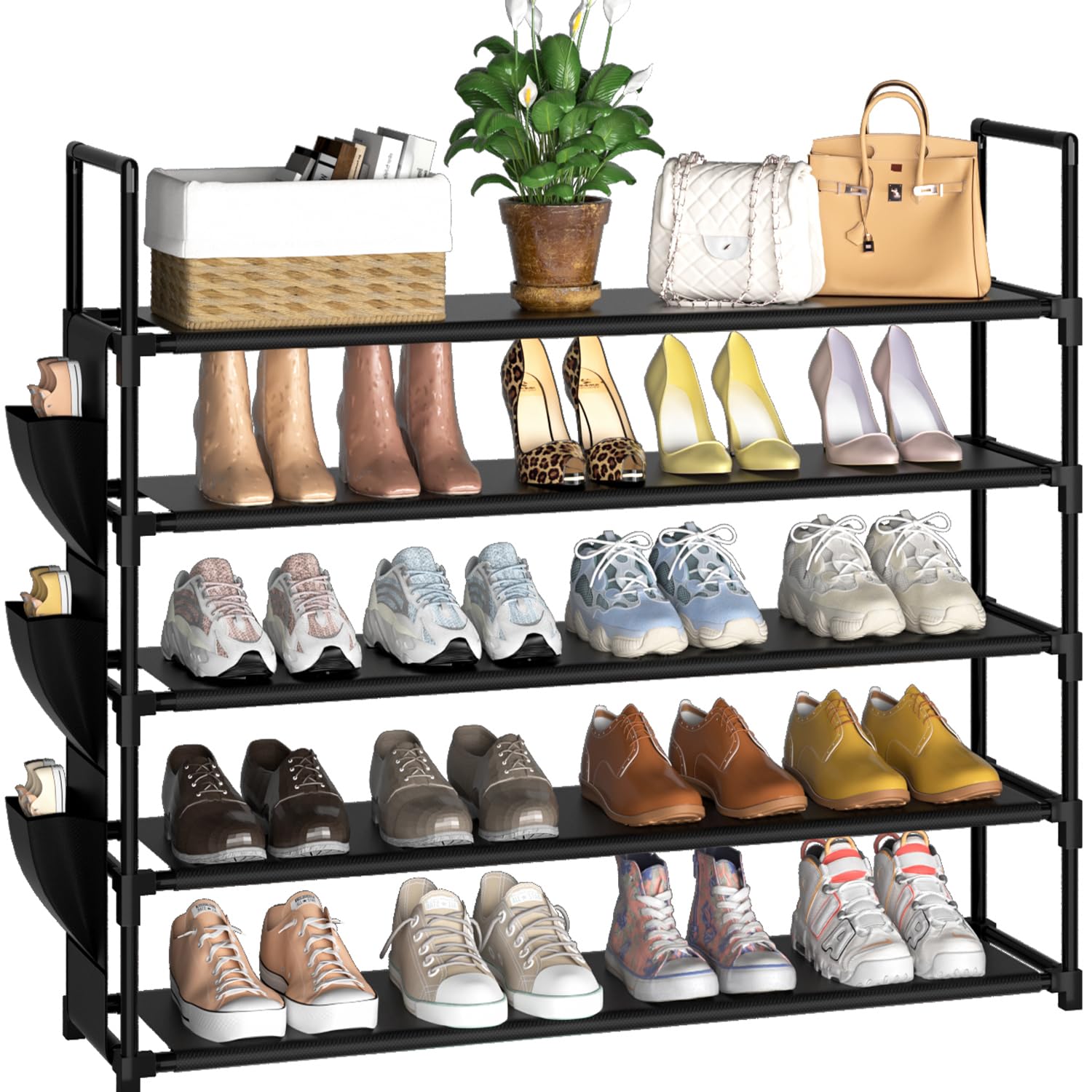OYREL Shoe Rack 5 Tier 20-25 Storage Capacity Shoes Organizer OYREL