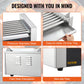 VEVOR Hot Dog Roller 7 Rollers 18 Hot Dogs Capacity 1050W Stainless Sausage Grill Cooker Machine with Dual Temp Control Glass Hood Acrylic Cover Bun Warmer Shelf Removable Oil Drip Tray, ETL Certified VEVOR