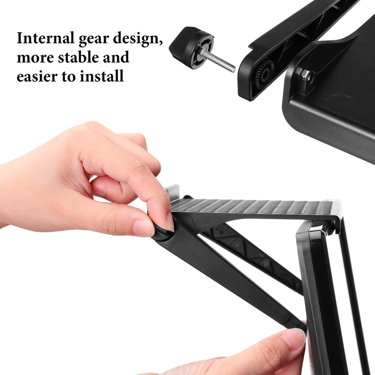 2 Pieces TV Top Shelf Adjustable Screen Shelf TV Monitor Top Bracket for Cellphone Stand, Media Boxes, Game Console, Router and Home(8.5 x 4.5 Inch,Black) Blulu
