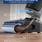 Tineco Floor ONE i5 Stretch Wet Dry Vacuum Cleaner, Vacuum & Mop in One Step, 20kpa Powerful Suction, 180° Lay-Flat Design, Anti-Tangle Design, Dual-Sided Edge Cleaning, Up to 30* Minutes Runtime Tineco