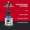 Porter-Cable Wet/Dry Vacuum 5 Gallon 4HP Stainless Steel Light Weight Portable, 3 in 1 Function with Attachments, Silver+Red, Model: PCX18406-5B