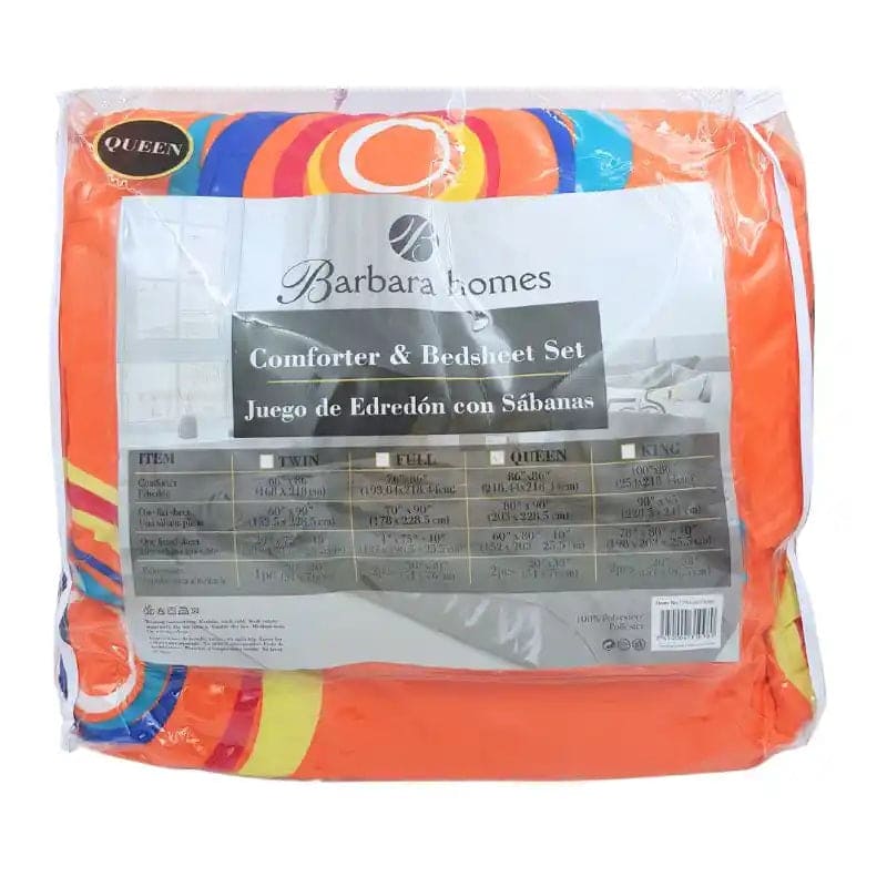 Barbara Homes Comforter & Bedsheet Set QUEEN 5pc #724-0431098 - 7450004310989 Pie's Variety Store