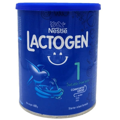 Nestle Lactogen Stage 1 Infant Formula Powder 400G -  It has an exclusive blend of ingredients to support baby’s brain and eye development and Probiotic L.reuteri for a happy and healthy tummy - 7501059277434