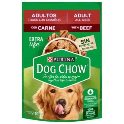 Purina, Dog Chow Chicken And Beef Pouch 100g - 7501072210296 Pie's Variety Store