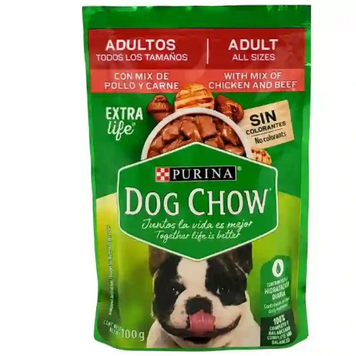 Purina, Dog Chow Chicken And Beef Pouch 100g - 7501072210296 Pie's Variety Store