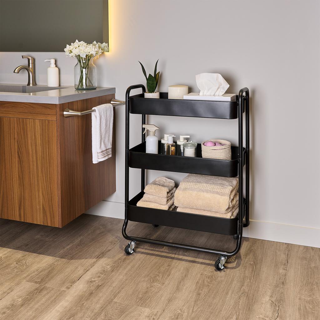 Neatfreak 3-Tier Utility Shelf with 4 Swivel Wheels-496407 ebuystt