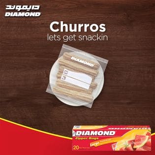 Diamond Freezer Bags Medium (30 Bags) - These high-quality freezer bags are designed to keep your food fresh and protected, ensuring that you always have delicious and nutritious meals ready to go - 01090063083 Pie's Variety Store