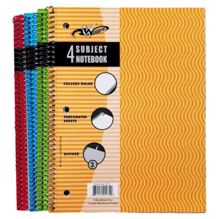 Winners 1 Subject Spiral Notebook, Assorted Colours - 84045390061 Pie's Variety Store