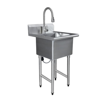 Stainless Steel Sink with Faucet 25.20 Inches × 22.40 Inches × 21.70 Inches -455690