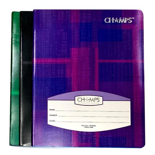 Champs exercise Book Clear Jacket 6pk Clear Exercise Book Covers Slip on Jackets transparent plastic book covers slip on protective jackets designed -350948 Hannah's Variety Store