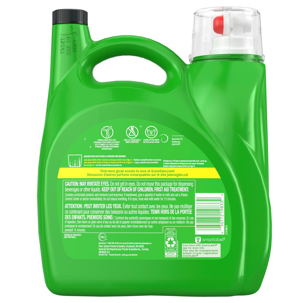 Gain Liquid Laundry Detergent 4.82 L / 163 oz - 494327 ebuystt