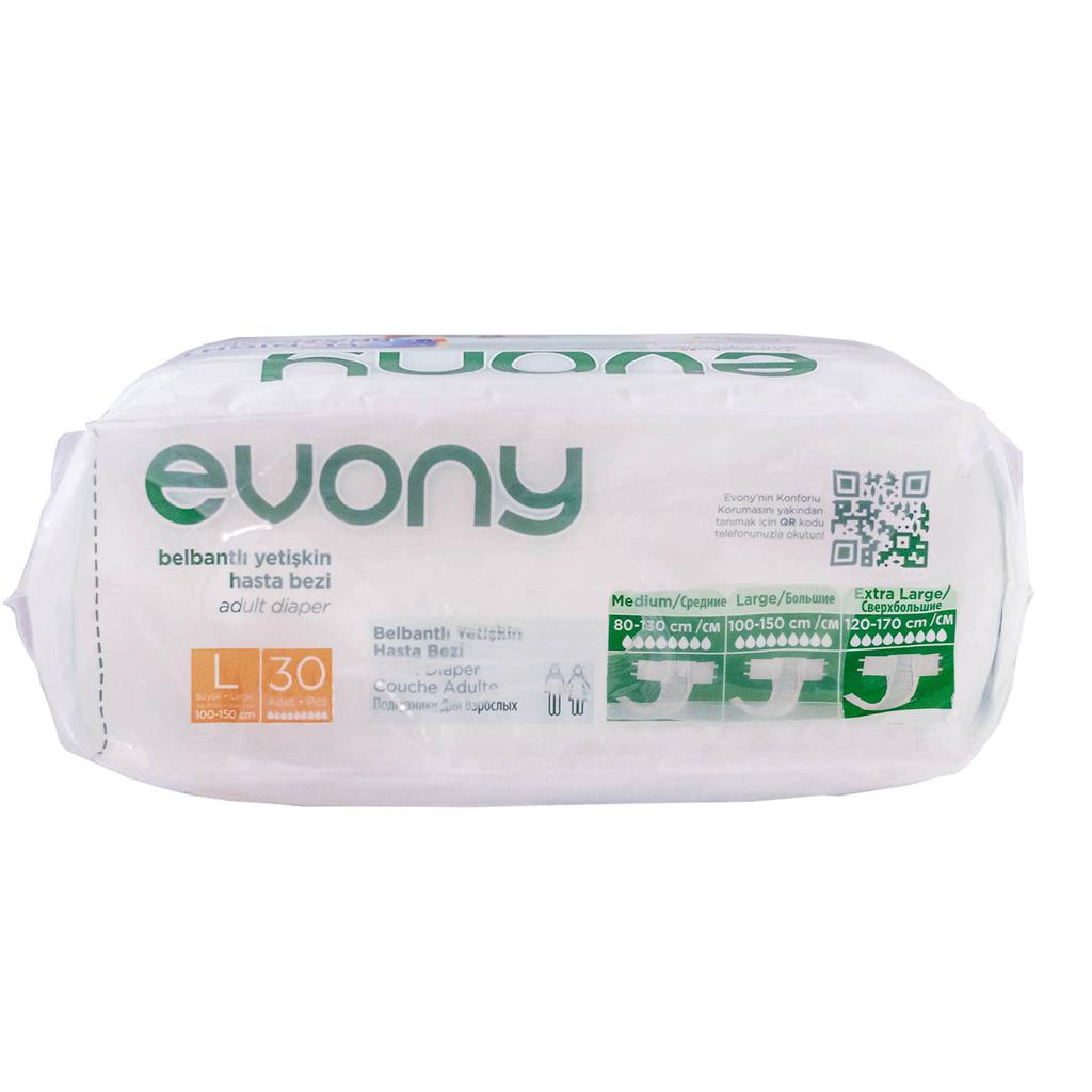 Evony Adult Diaper Large 30 Units - 379616 Ebuystt