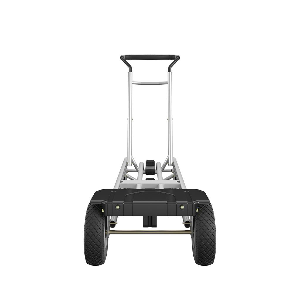 Cosco Handmick 3 In 1 Convertible Pneumatic 1000 Lbs Load Capacity 61" Height, 55-3/4" Length X 21" Width Hand Truck - Easily Converts To A 2 Wheel Upright, 4 Wheel Cart, Or An Assisted 4 Wheel Hand Truck - 206260 Ebuystt