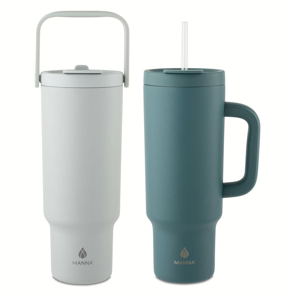 Manna Stainless Steel Beverage Tumblers Set 2 Pieces- 40 oz -484875-0196557270604 ebuystt