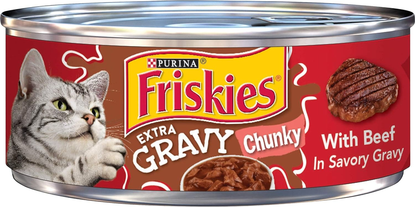Purina Friskies Meaty Bits Beef With Gravy Cat Food 5.5oz - 05000042314 Pie's Variety Store