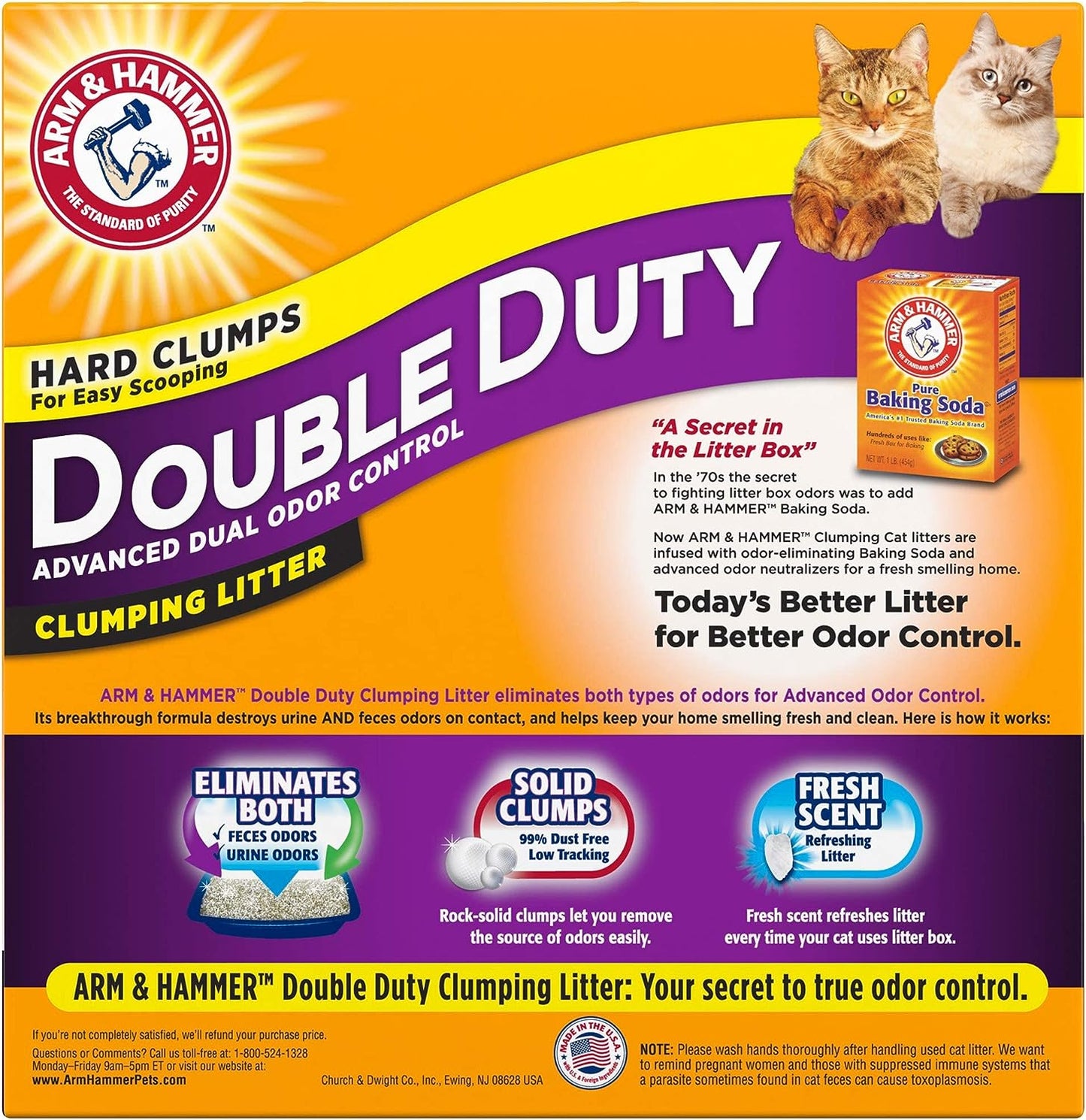 ARM & HAMMER CAT LITTER DOUBLE DUTY CLUMP 14LBS - ANHCLDDC14 Pie's Variety Store