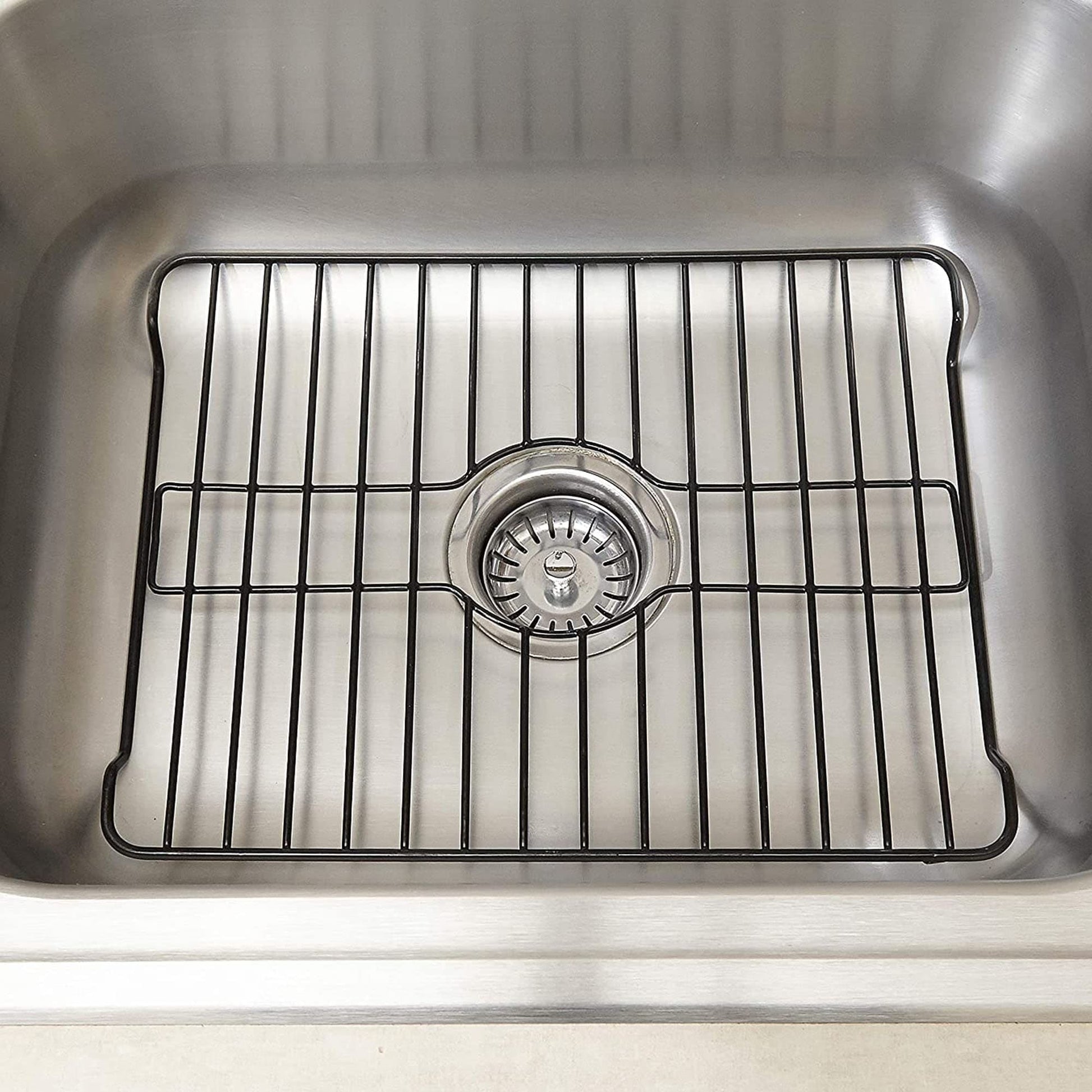 Better Houseware Sink Protector Prevents Scratches Sink Rack for Bottom of Sink Black Sink Mat Sink Protectors for Kitchen Sink Metal 16 x 12.3 x 1 Better Houseware