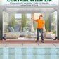 Erfolkerz 6'H x8'W Outdoor Vinyl Curtain 19oz Thicked Clear Tarps, Vinyl Patio Enclosure,Clear Outdoor Curtains Heavy Duty Waterproof Transparent Tarp with Grommets for Patio Gazebo Balcony Pergola Erfolkerz