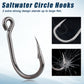 Saltwater Live Bait Fishing Hooks- 35pcs Inline Circle Hooks Catfish Bait Fish Hooks 2X Strong Stainless Steel Hooks for Big Game Fishing 1/0-12/0 SILANON
