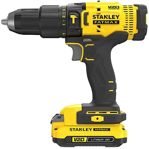 STANLEY FATMAX SCD711C2K-B1 20V 1.5Ah 13 mm Cordless Brushed Hammer Drill Machine With 2x1.5Ah Li-ion Batteries & 1pc ChargerSCD711C2K-B3 Argos Distributors