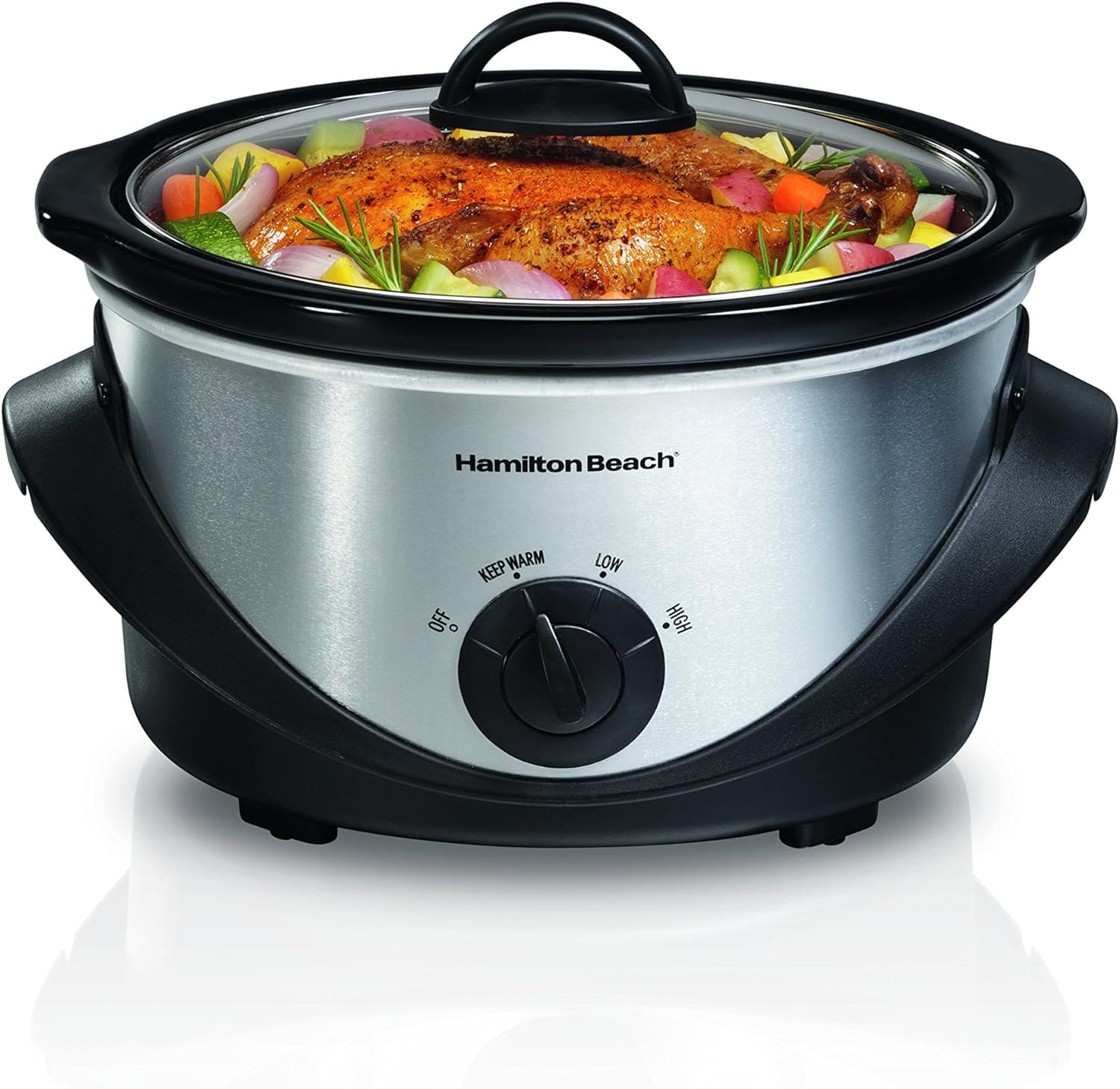 HAMILTON BEACH 33141 4QT SLOW COOKER BLACK - HTBQM33141 Pie's Variety Store