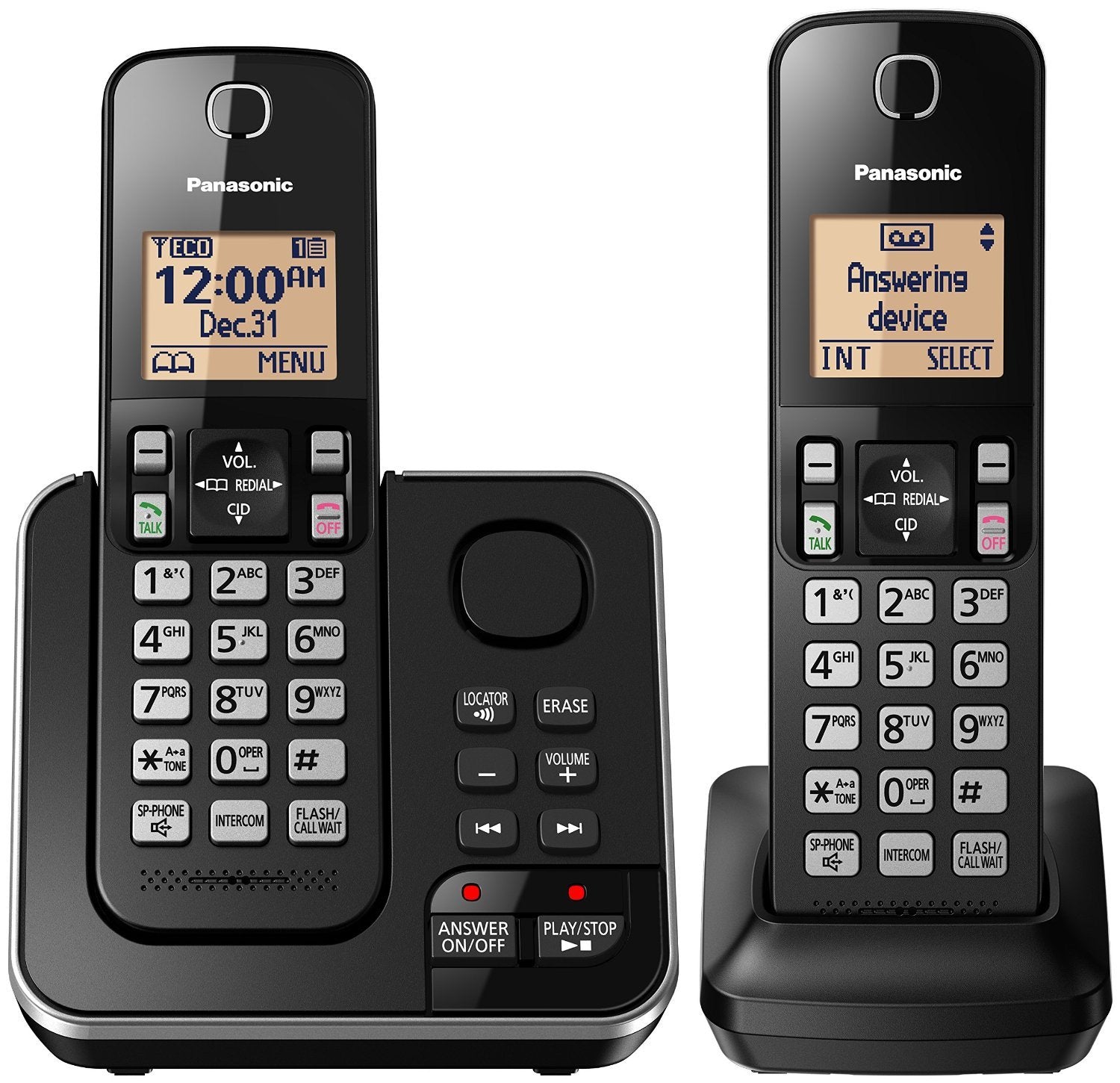 Panasonic KX-TGC382  Dect 6.0 2 Handset Landline Telephone (Renewed) Panasonic