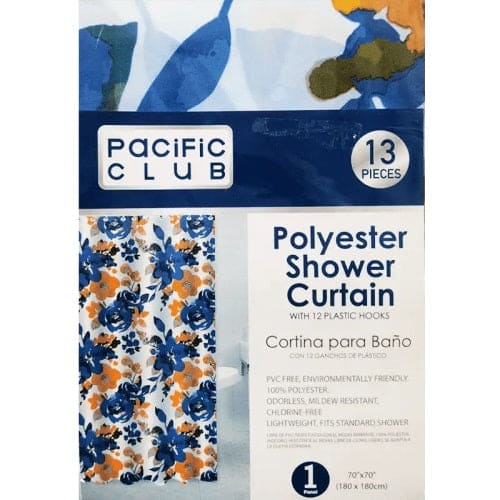 Pacific Club Polyester Shower Curtain (1 Panel) - 81880067165