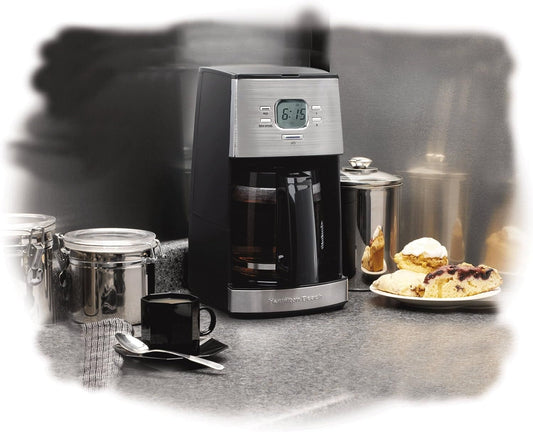 Hamilton Beach 12-Cup Programmable Ensemble Coffee Maker- Make consistently fresh, flavorful coffee whether you're brewing a few cups or serving a large group. Attractive, functional and easy to clean, helps you serve great coffee  - 43254R Argos Distributors