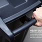 United Solutions 32 Gallon Wheeled Outdoor Garbage Can with Attached Snap Lock Lid and Heavy-Duty Handles, Black, Heavy-Duty Construction, Perfect Backyard, Deck, or Garage Trash Can, 2 Pack United Solutions