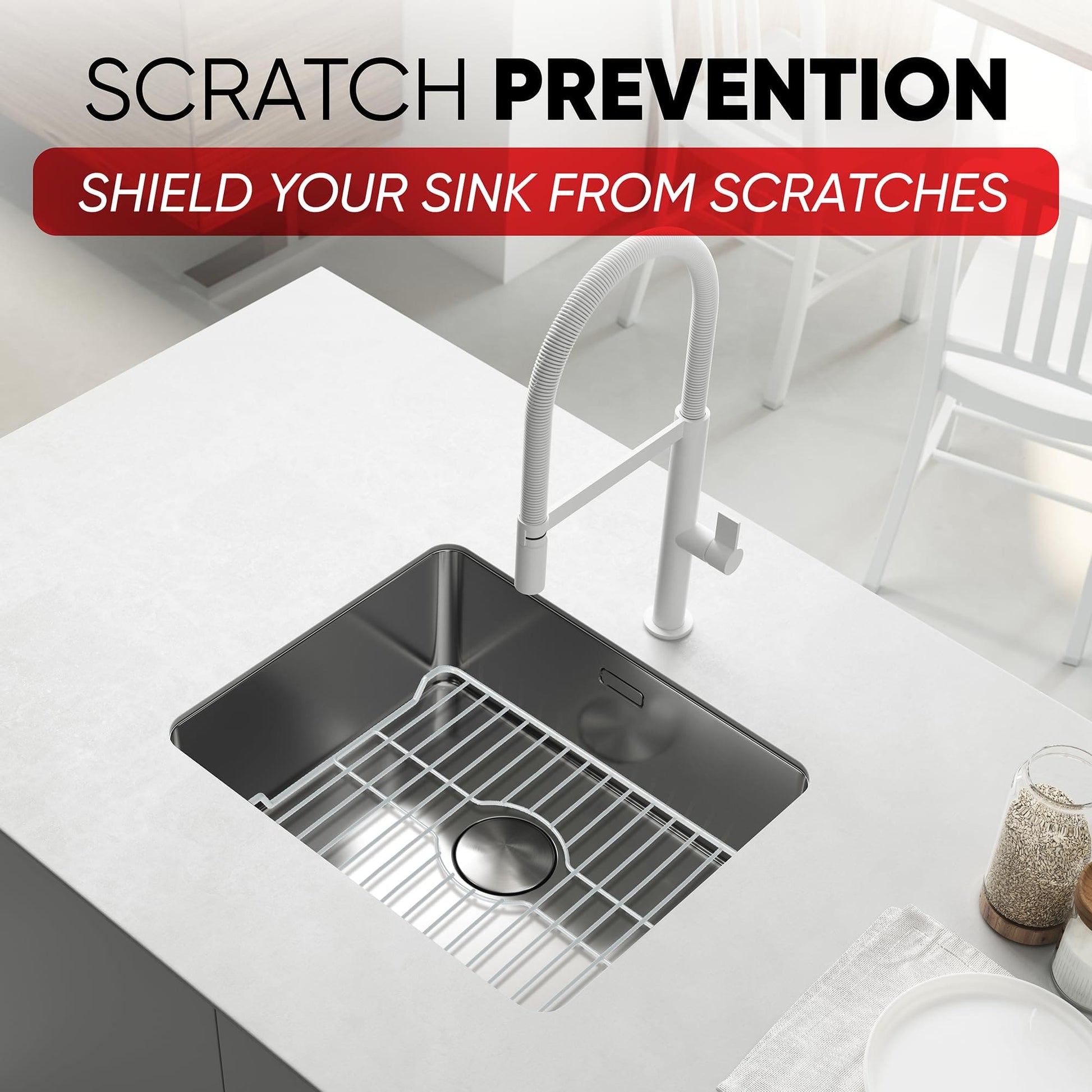 Better Houseware Sink Protector Prevents Scratches Sink Rack for Bottom of Sink Black Sink Mat Sink Protectors for Kitchen Sink Metal 16 x 12.3 x 1 Better Houseware