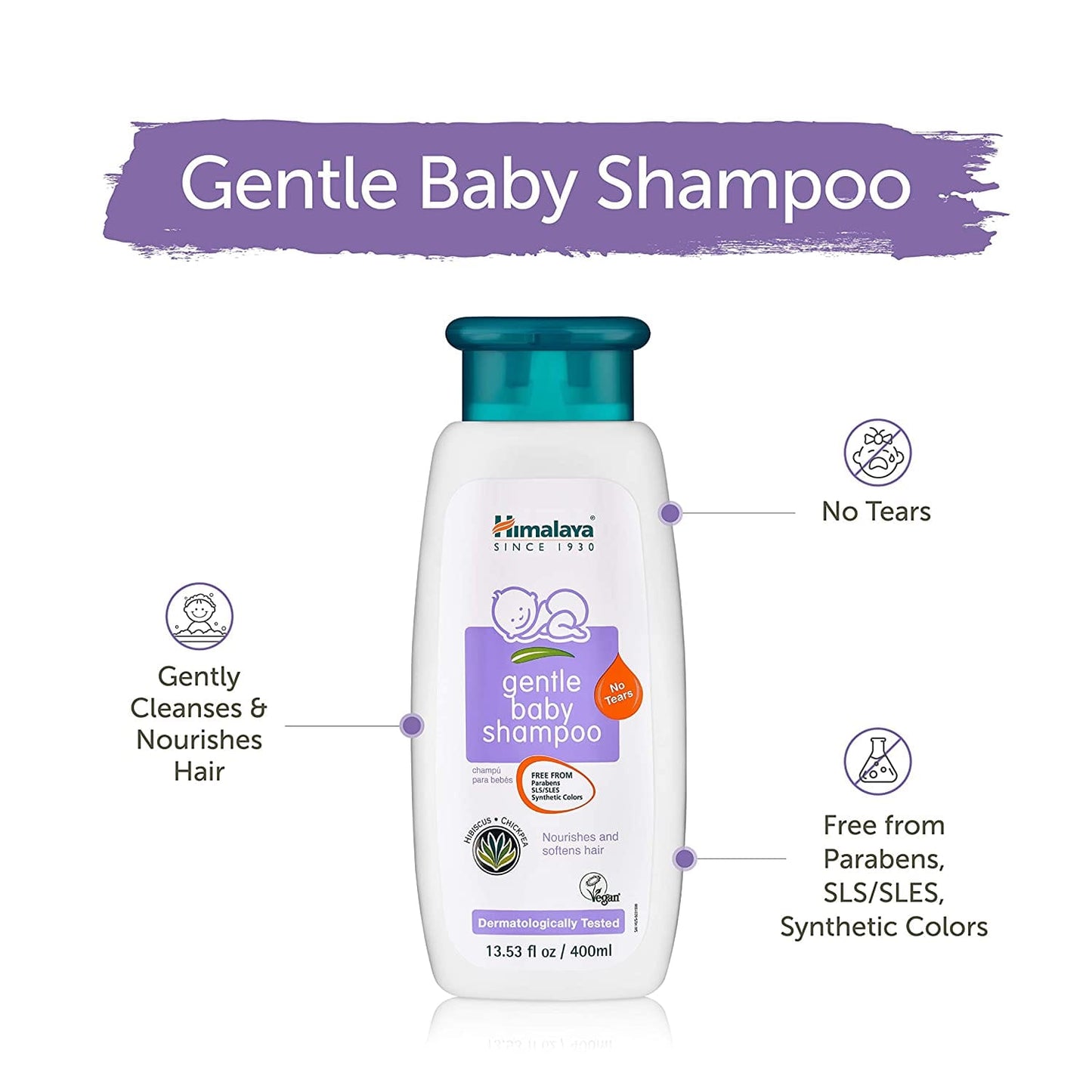 Himalaya Gentle Baby Shampoo for Baby-Soft Hair & Scalp Soothing Moisture, 13.53 oz - 60506950123 Pie's Variety Store