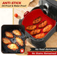 Buauty 3 Pack Air Fryer Silicone Liners 8inch Air Fryer Silicone Pot Reusable Food Grade Silicone Airfryer Liners Baking Tray Basket Accessories Replacement of Flammable Disposable Parchment Paper ebuys
