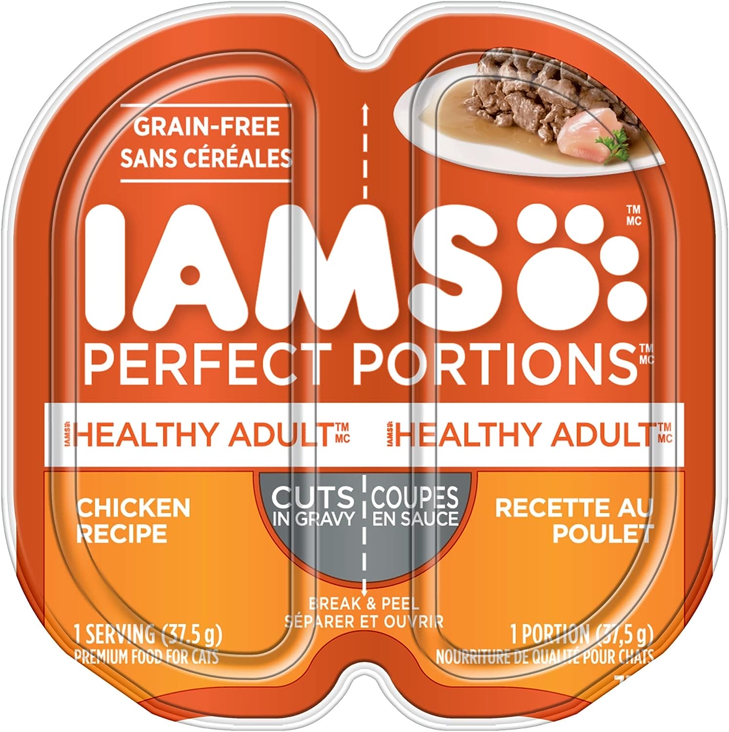 IAMS WET CAT FOOD CHICKEN RECIPE ADULTS 2 X 37.5G - ICFCRA Pie's Variety Store