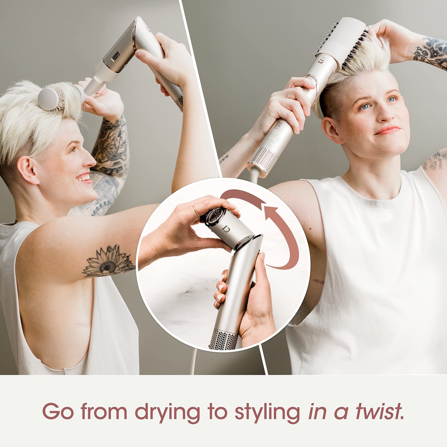 Shark HD430 FlexStyle Air Styling & Drying System, Powerful Hair Dryer Brush & Multi-Styler with Auto-Wrap Curlers, Paddle Brush, Oval Brush, Concentrator Attachment, Stone Shark