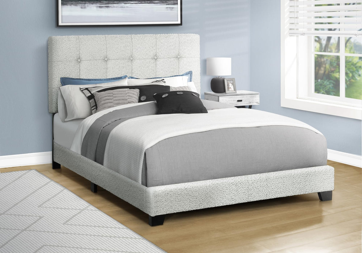 Monarch Specialties I 5801F Bed, Full Size, Bedroom, Upholstered, Frame Only, Transitional Monarch Specialties