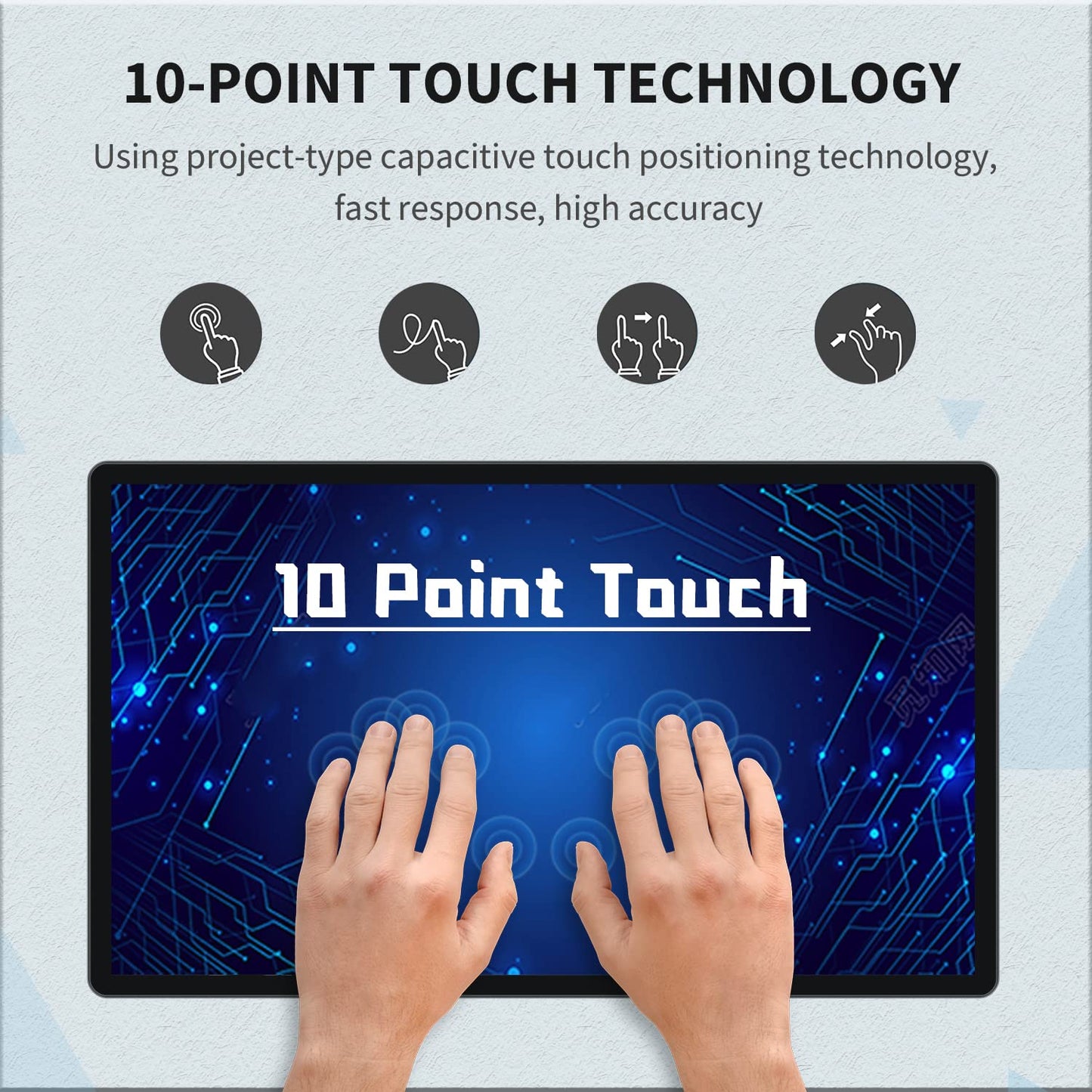 TouchWo 21.5 inch Android 11 Touchscreen Industrial PC, 16:9 FHD 1080P, WiFi and Built-in Speakers, RK3568 4GB RAM & 32GB ROM, Smart Board for Classroom, Meeting & Game TouchWo