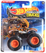 Hot Wheels Monster Trucks Tiger Shark, Includes Crushed Car 1:64 Scale die cast Hot Wheels