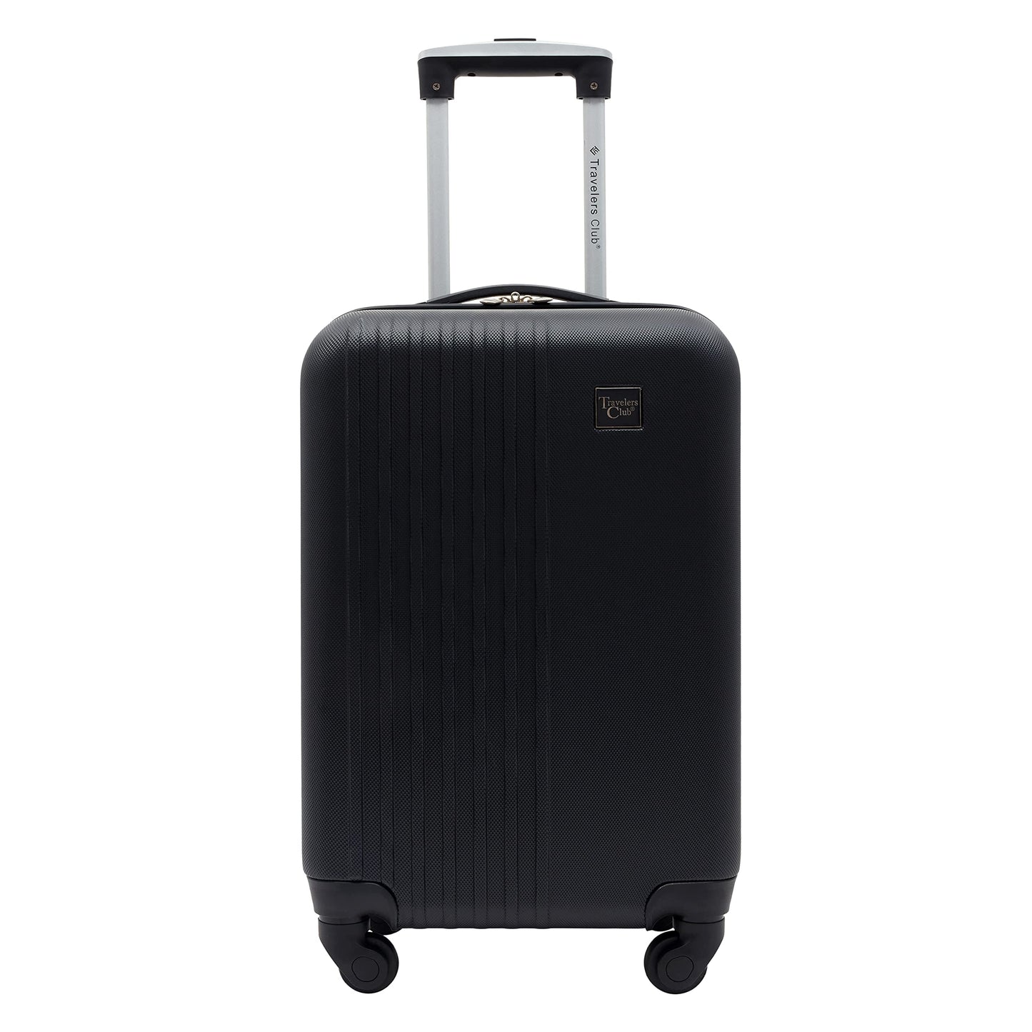 Travelers Club Cosmo Hardside Spinner Luggage, Black, Carry-On 20-Inch Travelers Club