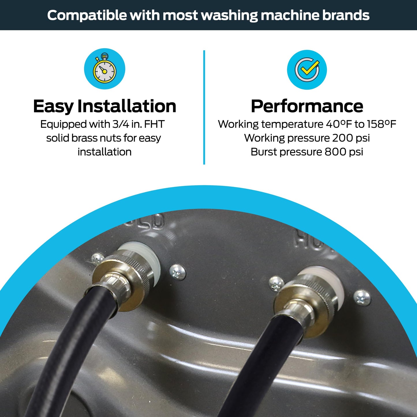 Eastman Rubber Washing Machine Fill Hose -60323N MEGA