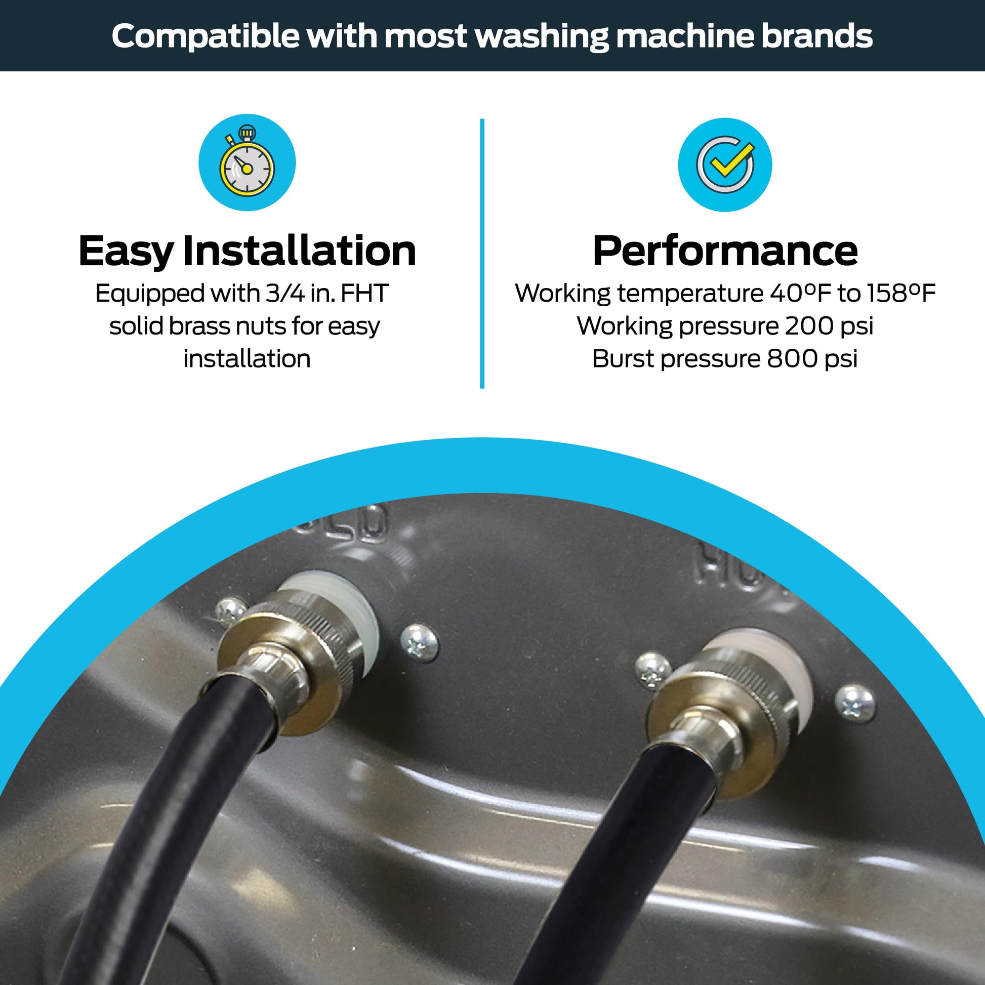 Eastman Rubber Washing Machine Fill Hose -60323N MEGA