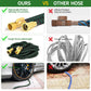 100 FT Expandable Garden Hose -with 10 Patterns Nozzle, No Kink Lightweight Flexible Hose with 3/4" Solid Fittings and 4-Layer Latex Core - 100 ft Retractable Stretch Car Washing Pipe Artistan