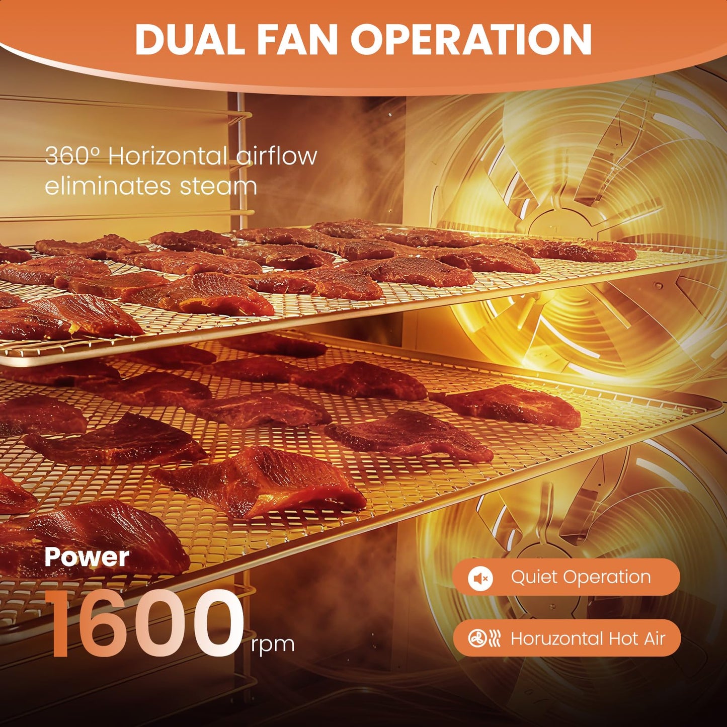 Food-Dehydrator Machine 12 Stainless Steel Trays, 10.9ft² Meat Dehydrator for Jerky, 800W Dryer for Herbs, 190ºF Temperature Control,24H Timer,Powerful Drying Capacity for Fruits,Yogurt Cercker