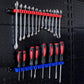 CASOMAN 4 pcs Screwdriver Organizer and Wrench Organizer, Hand Tool Holder, Plastic Rail Wrench Hanger with Clips CASOMAN