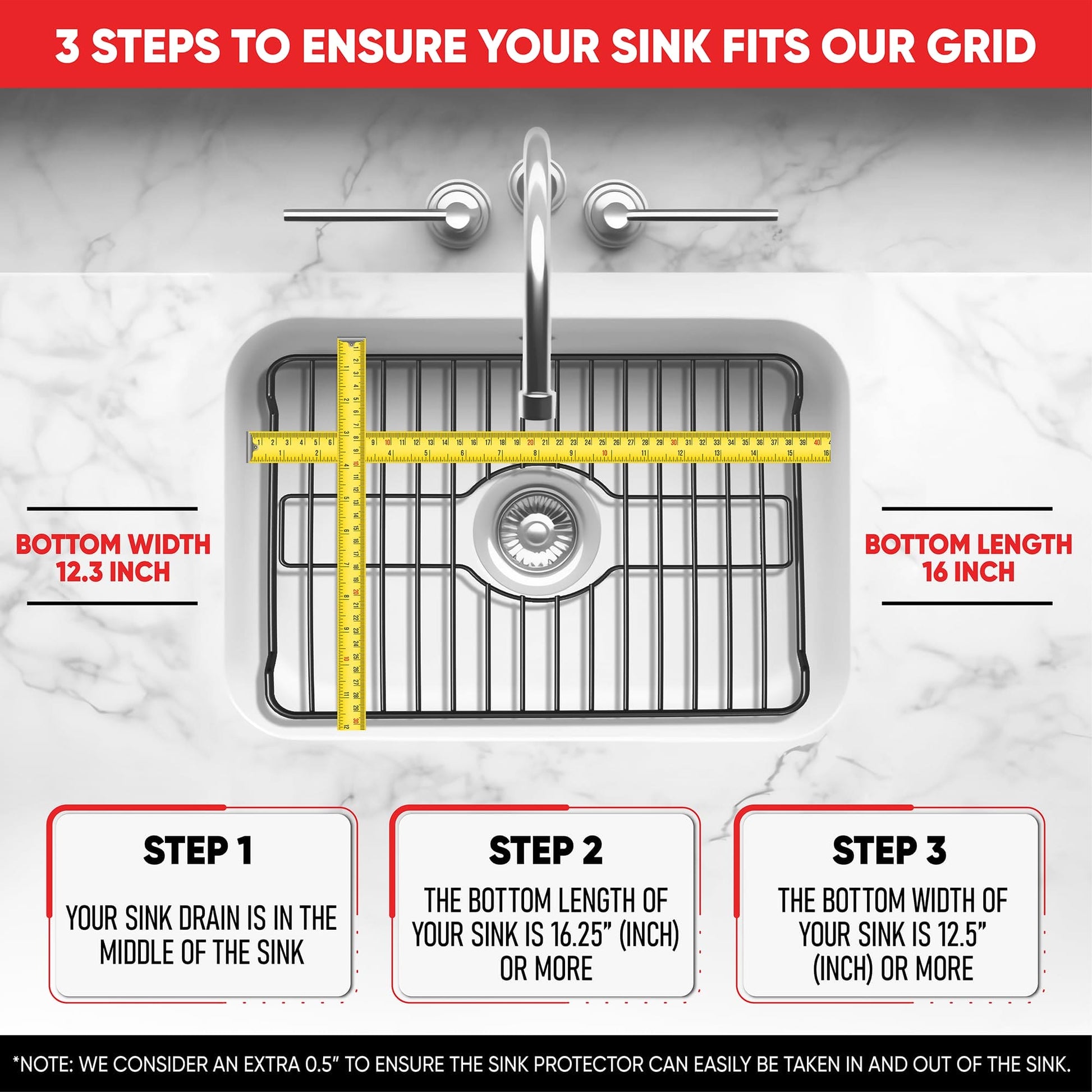 Better Houseware Sink Protector Prevents Scratches Sink Rack for Bottom of Sink Black Sink Mat Sink Protectors for Kitchen Sink Metal 16 x 12.3 x 1 Better Houseware