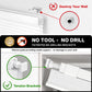 LazBlinds No Drill Cordless Cellular Shades, 35" W × 36" H, Silver White LazBlinds