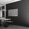 Art3dwallpanels 33 Pack 3D Wall Panel Diamond for Interior Wall Décor, PVC Flower Textured Wall Panels for Living Room Lobby Bedroom Hotel Office, Black, 12''x12'' Cover 32.Sq.Ft.