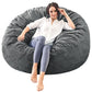 Bean Bag Chairs for Adults - 3' Memory Foam Furniture BeanBag Chair - Kids/Teens Sofa with Soft Micro Fiber Cover - Round Fluffy Couch for Living Room Bedroom College Dorm - 3 ft, Grey ebuys