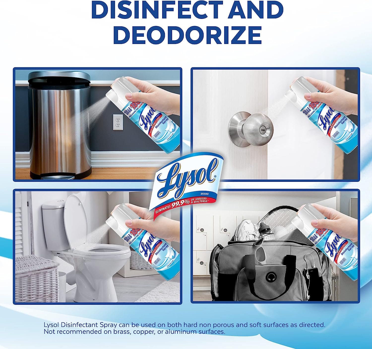 Lysol Sanitizing and Antibacterial Spray for Disinfecting & Deodorizing, Crisp Linen, 12.5 Fl Oz - 01920074186 Pie's Variety Store
