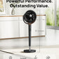 DREO Fan for Bedroom, 120° Oscillating Standing Fan, Quiet Floor Fan with DC Motor, Pedestal Fan for Room, 9 Speeds, 4 modes, 120° Manual Vertical, 37-42" Adjustable Height, 9H Timer, Dark Gray DREO
